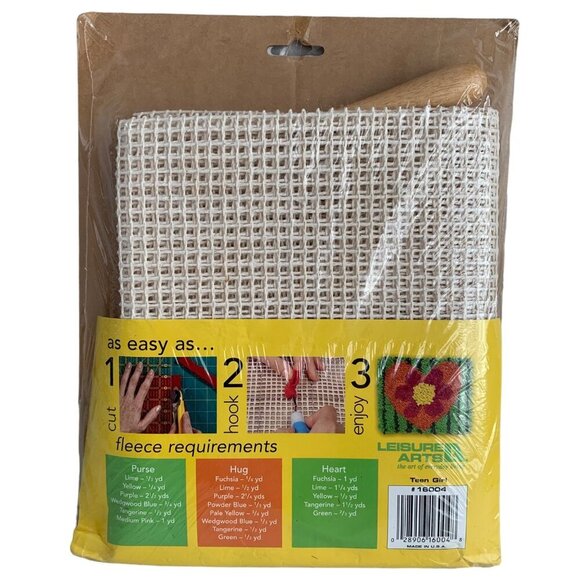 Leisure Arts Hooked on Fun Stuff Fleece Rug Kit Teen Girl 16004 - Picture 3 of 5